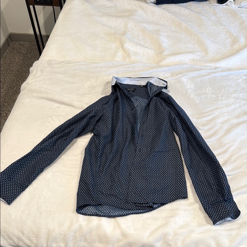 Nine West Blue Dress Shirt Elegant Design